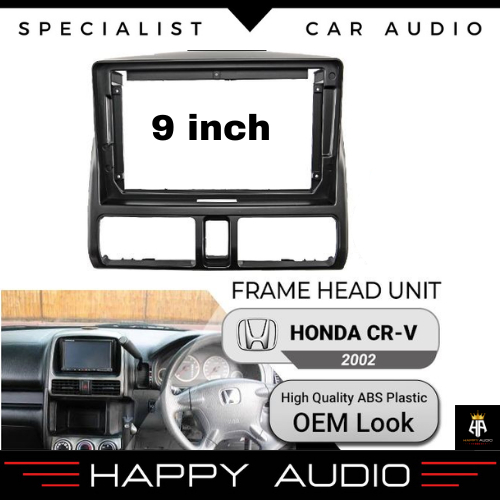 Frame Head Unit 9 inch Honda CR-V Gen 2 Tahun 2002-2007 CRV Gen2 High Quality