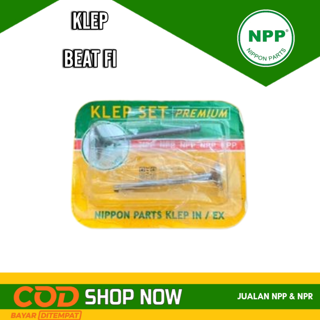 KLEP BEAT FI NPP// PAYUNG KLEP VALVE IN/EX PREMIUM KLEP SET HONDA BEAT FI KVY ORIGINAL NPP