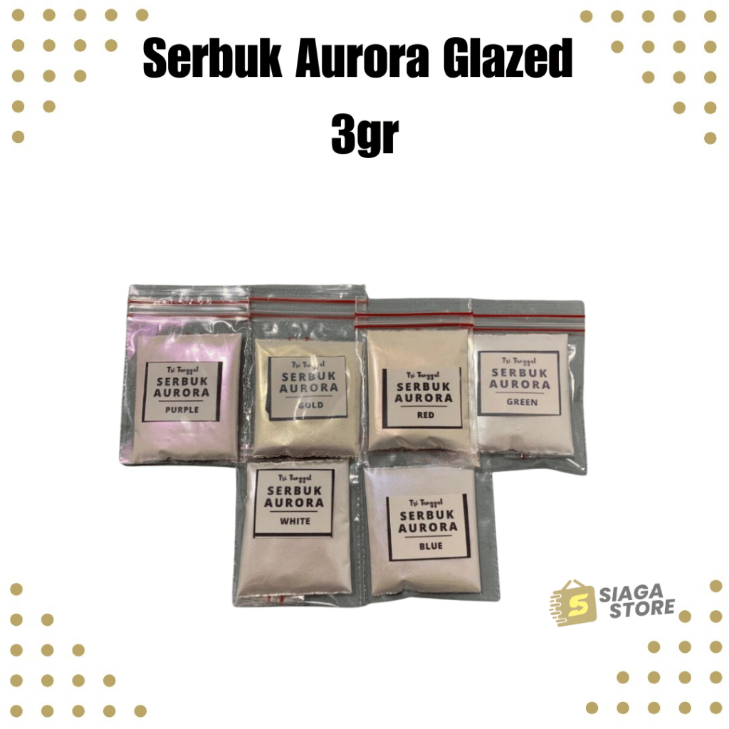 

Serbuk Aurora Glazed 3gr Hologram Holo Glitter Powder