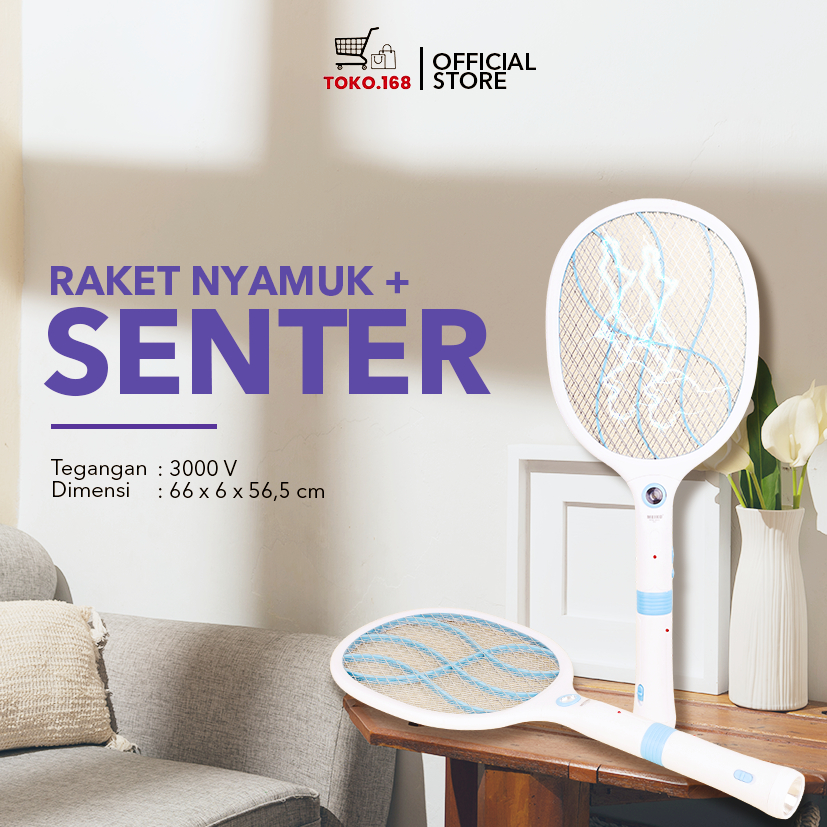 Raket Nyamuk Senter / Raket Nyamuk Listrik MK-666