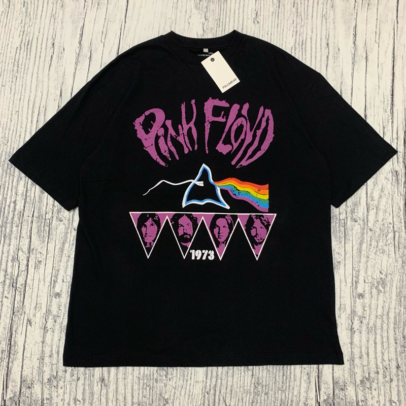 Baju Kaos Pull&Bear Oversize PINK FLOYD - T Shirt Band Vintage Pink Floyd