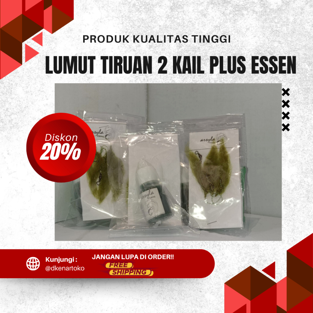 paket umpan lumut tiruan|| lumut tiruan 2 kail plus Essen