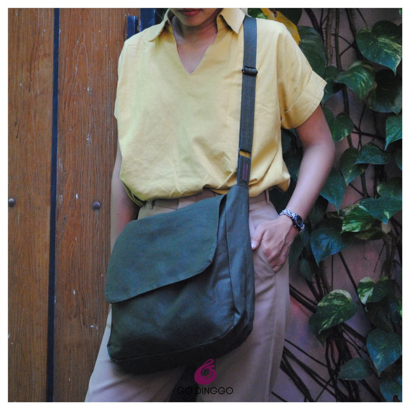 Tas Messenger Bag Kanvas Katun