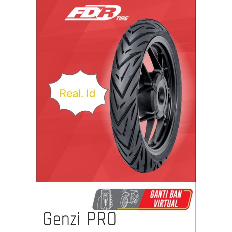 Ban Motor tubeless FDR Genzi Pro depan/ belakang (80/80-14, 90/80-14) for Beat/esp/f1/pop/street/Var