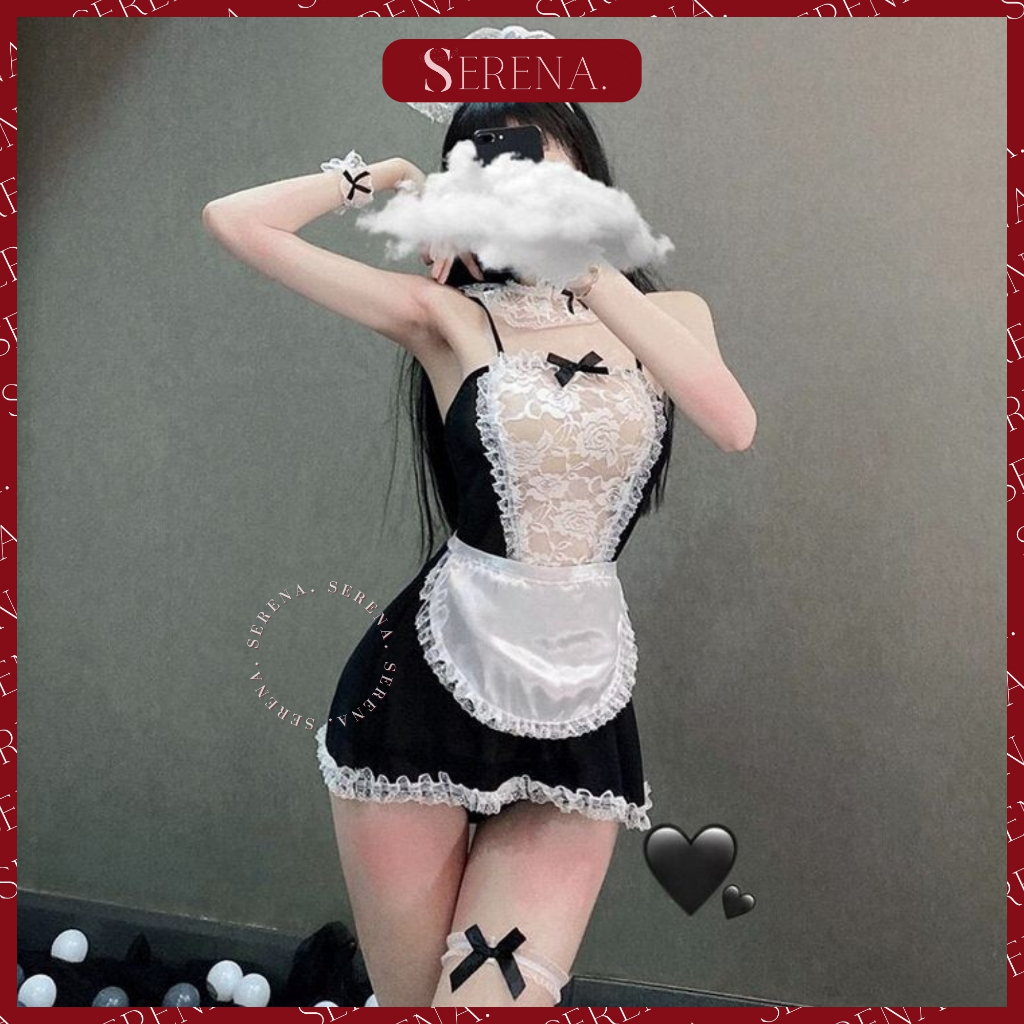Big Sale . Lingerie Sexy Cosplay Pelayan Kerajaan Warna Hitam Sexy Lingerie Hot Binal Model Cosplay
