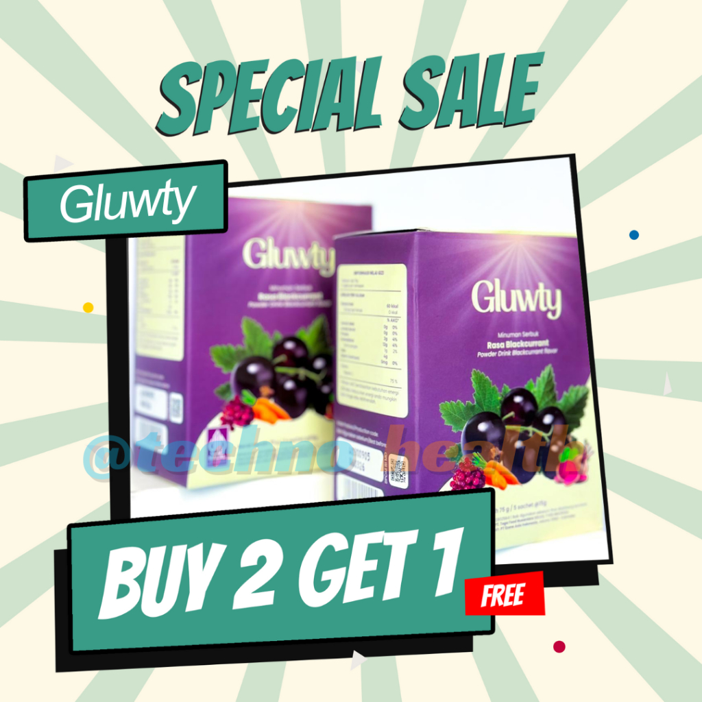 TEKNOHEALTH Gluwty Collagen Drink Kolagen Original 75g (3 Box)