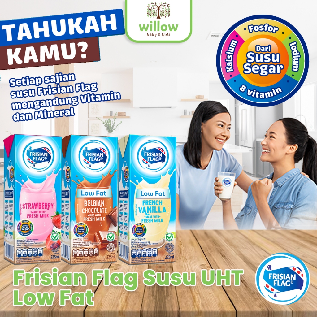 

Susu Kemasan - Frisian Flag Susu UHT Low Fat 225Ml