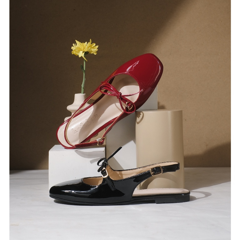 La Vita E Bella Jodie Mary Jane Sandal Flat Wanita Teplek Women Slingback Shoes [LV 5902]