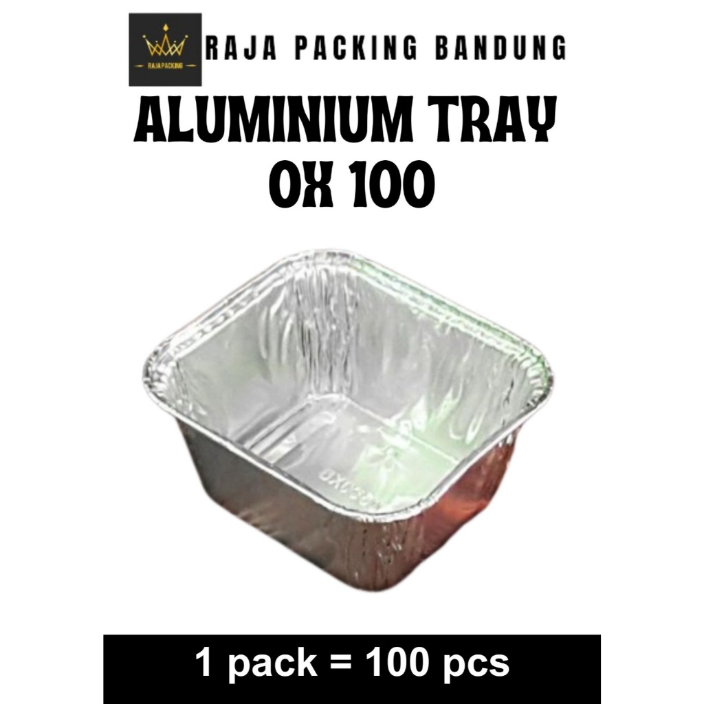 ALUMINIUM FOIL CUP I ALUMINIUM FOIL TRAY I AlumInium foil + Tutup I KOTAK ALUMINIUM I Ukuran OX 100
