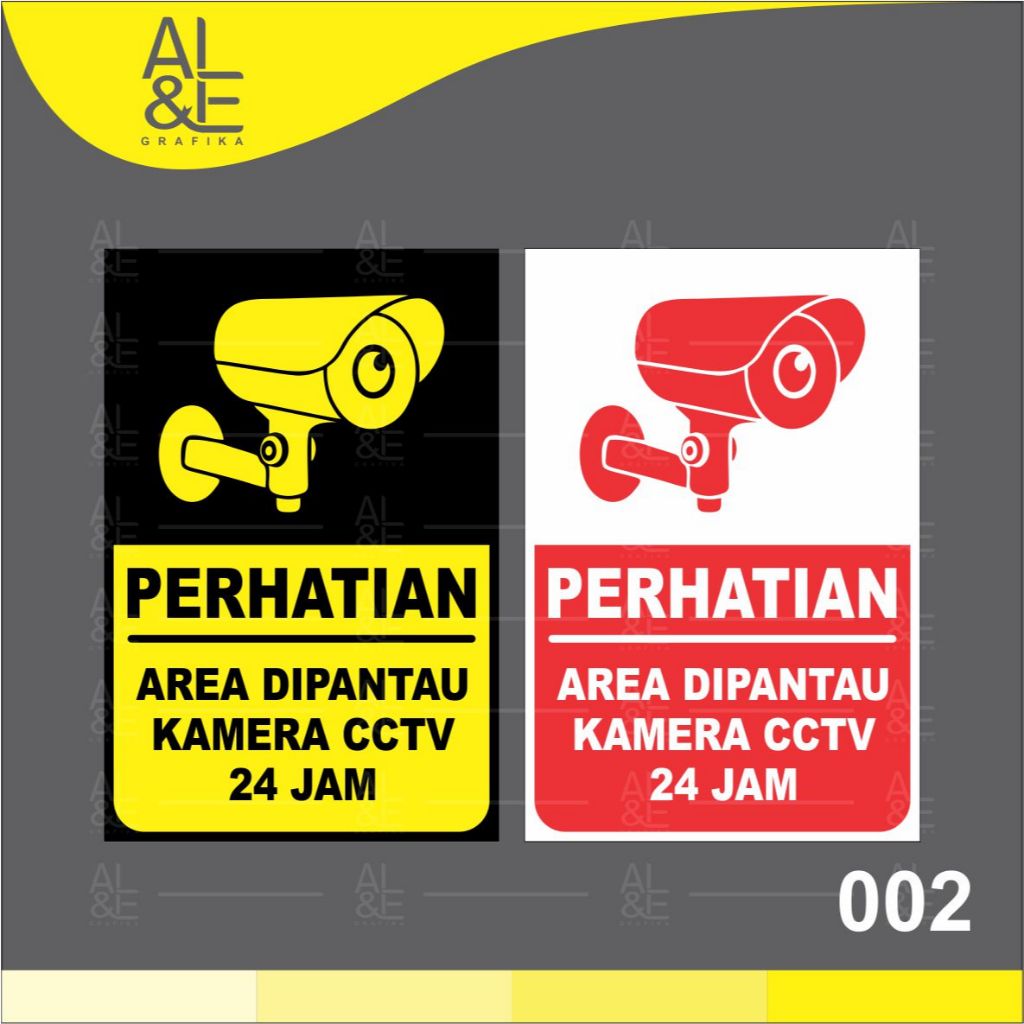 002 STIKER CCTV 24 JAM VYNIL TAHAN AIR, STIKER PREMIUM TAHAN AIR DAN PANAS