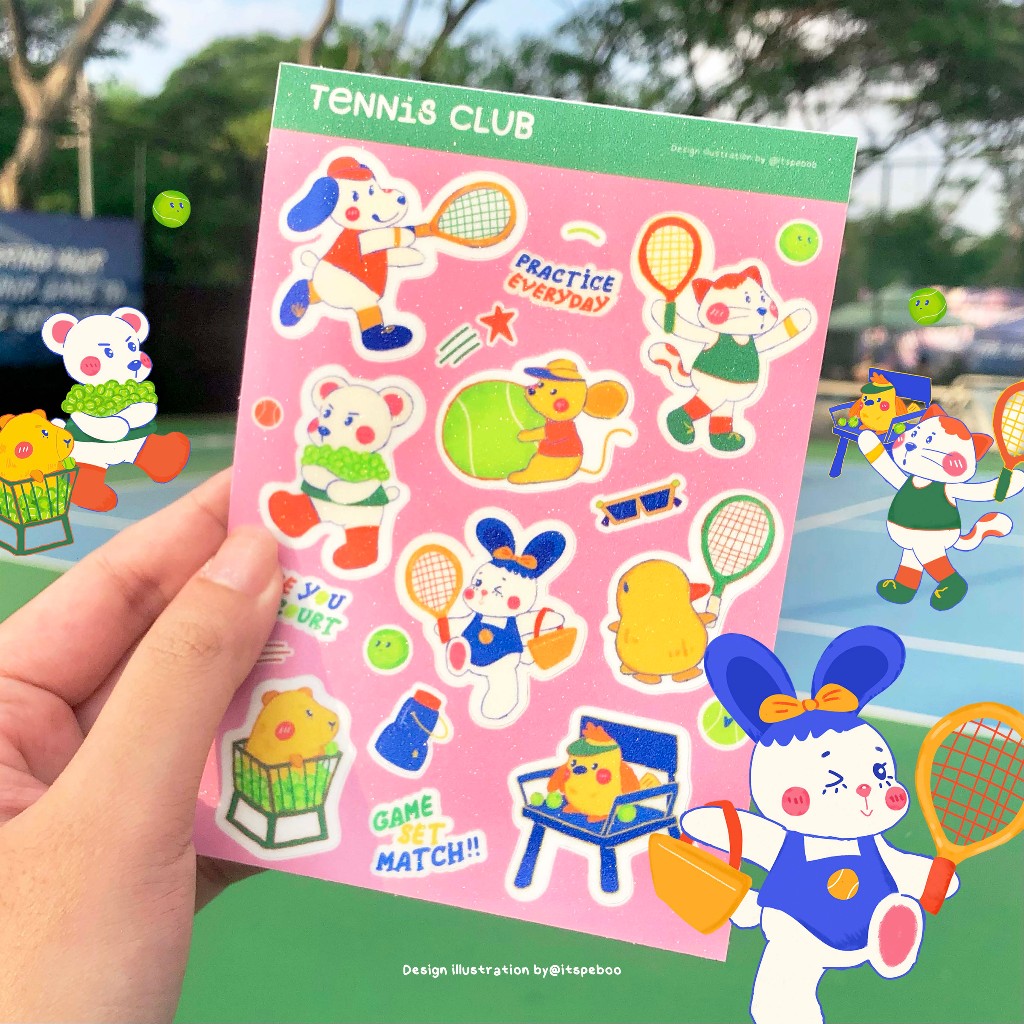 

Its Tennis Time - Peboo sticker sheet