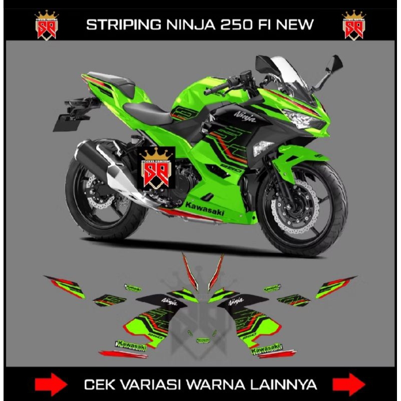 stiker striping ninja 250 fi new/decal stiker list body motor ninja 250 fi new