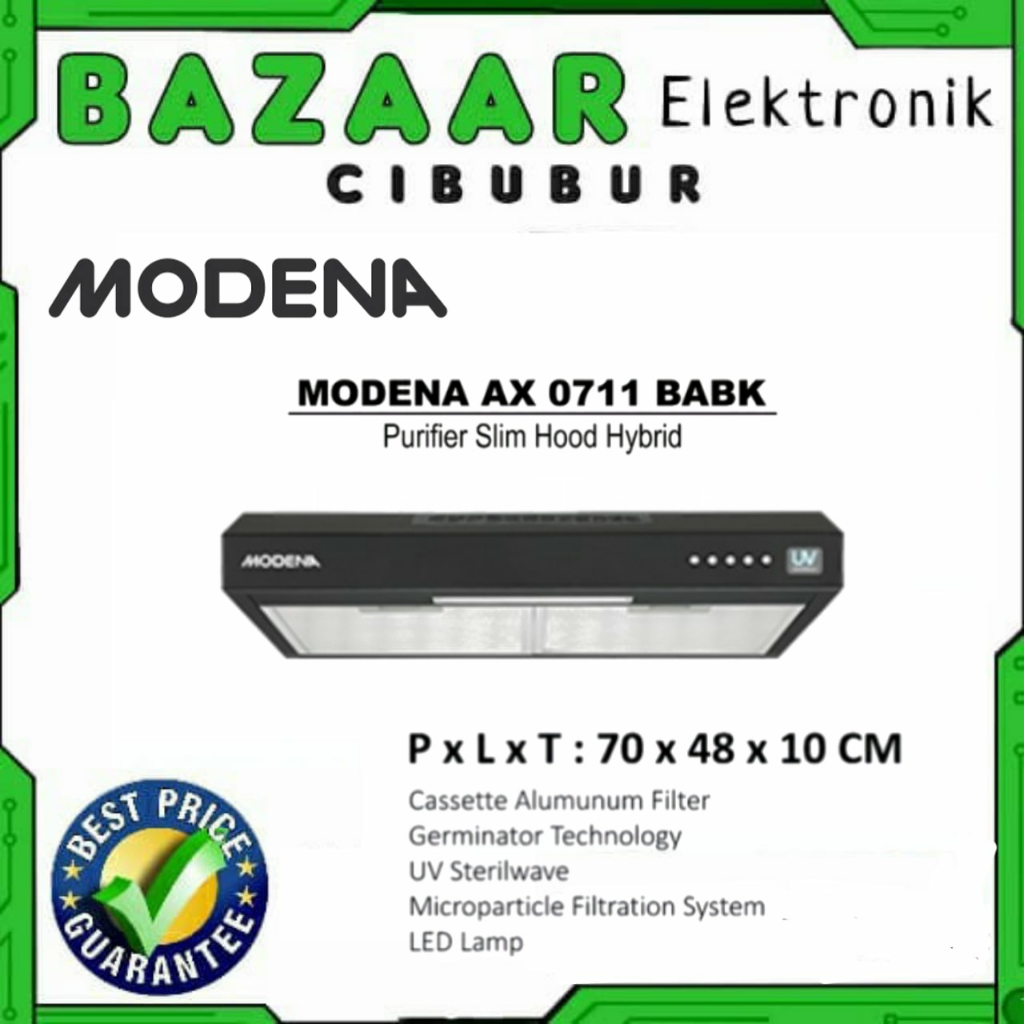 COOKER HOOD MODENA AX-0711 BABK / AX0711 BABK SLIM HOOD