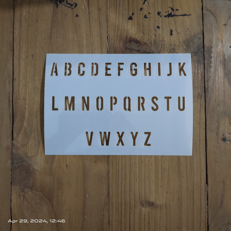 

Stencil Alphabet Kecil A6