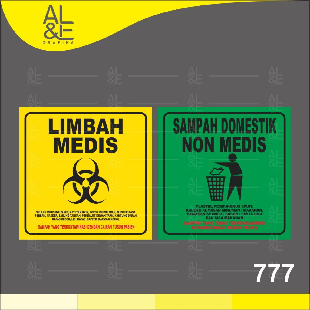 

777 - Stiker Medis dan Non Medis, Stiker Premium, Stiker PVC, Tahan Air dan Panas