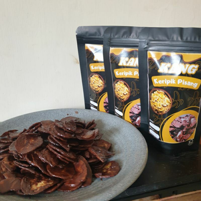 

cemilan makanan ringan keripik pisang lumer coklat keripik pisang manis keripik pisang coklat lumer 40gr