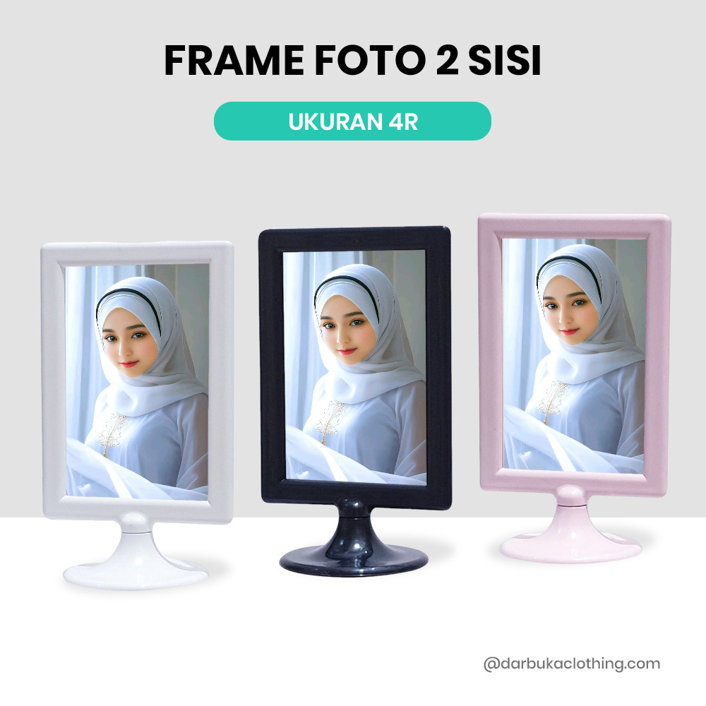 FRAME FOTO 2 SISI MINIMALIS 4R CUSTOM FIGURA AESTHETIC || COCOK UNTUK PAJANGAN MEJA / DEKORASI RUMAH