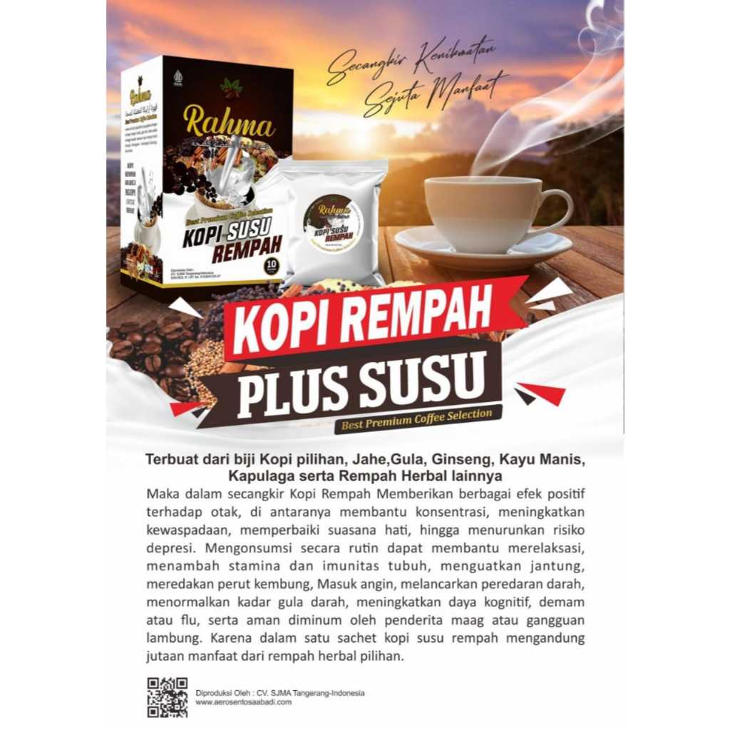 

KOPI SUSU REMPAH RAHMA BEST PREMIUM COFFE SELECTION