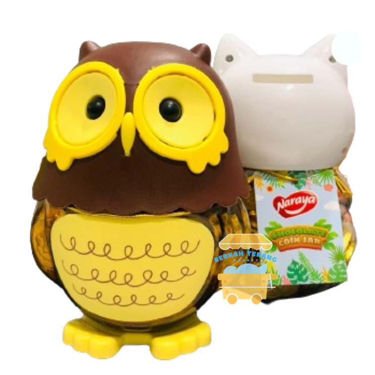 

RB [ BERKAH ] Naraya Chocolate Coin Kemasan Karakter 240gr Halal Cokelat Koin Toples Cemilan Snack