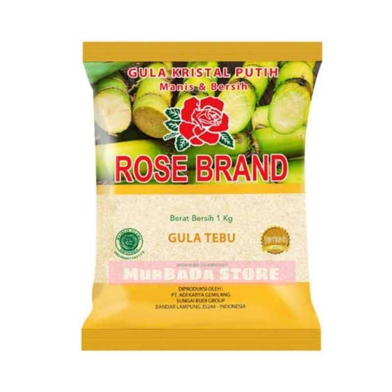 

_MurBaDa STORE_ROSE BRAND GULA KRISTAL TEBU 1 KG