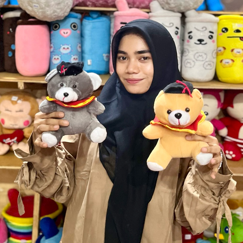 Boneka beruang teddy bear wisuda mini boneka beruang kecil bucket wisuda buket wisuda mini lucu one 