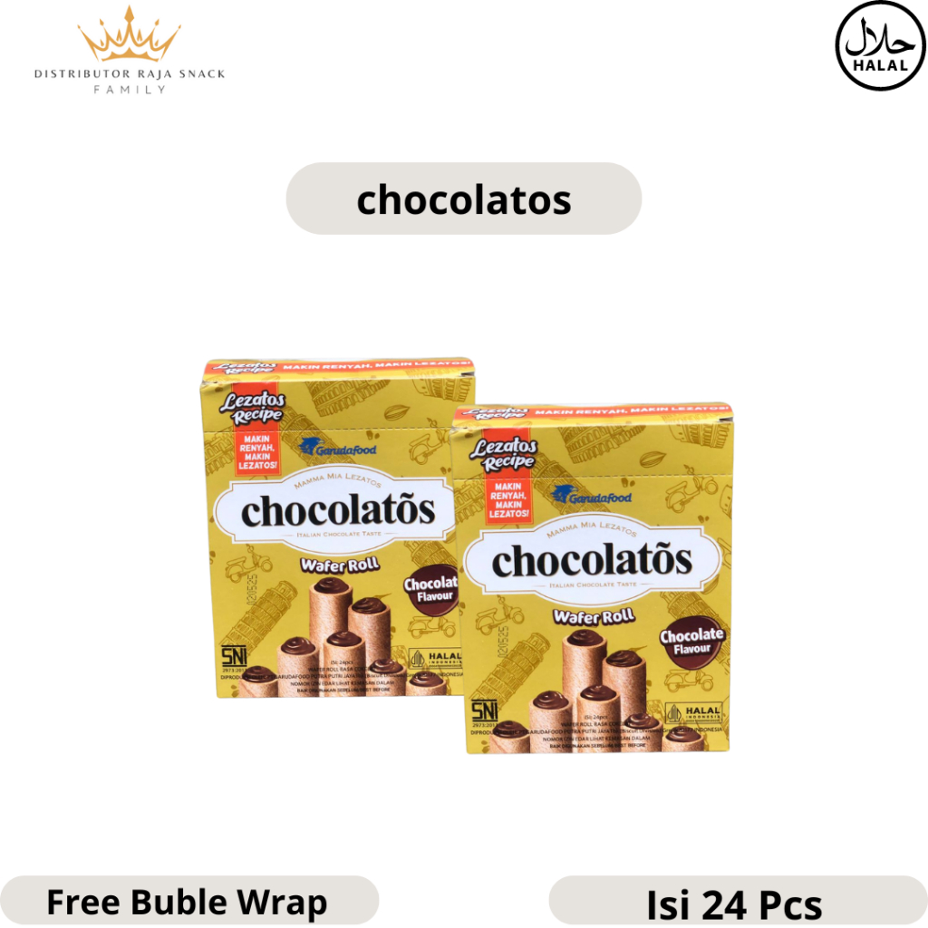 

Chocolatos Wafer Roll Cokelat Stick 500 1Box Isi 24 pcs @8.5gram