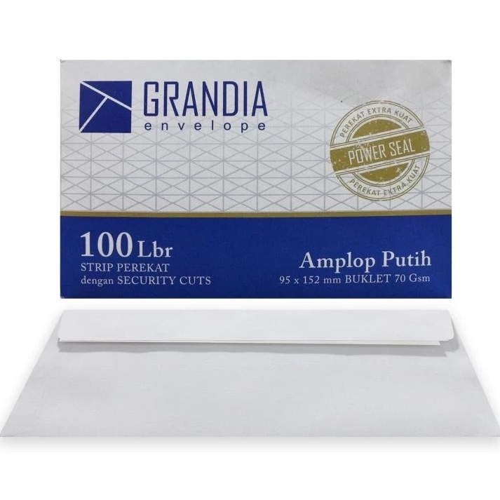 

MURRRMERRR APEN Amplop Putih Grandia Sudah Ada Perekatnya Ukuran 95x152mm