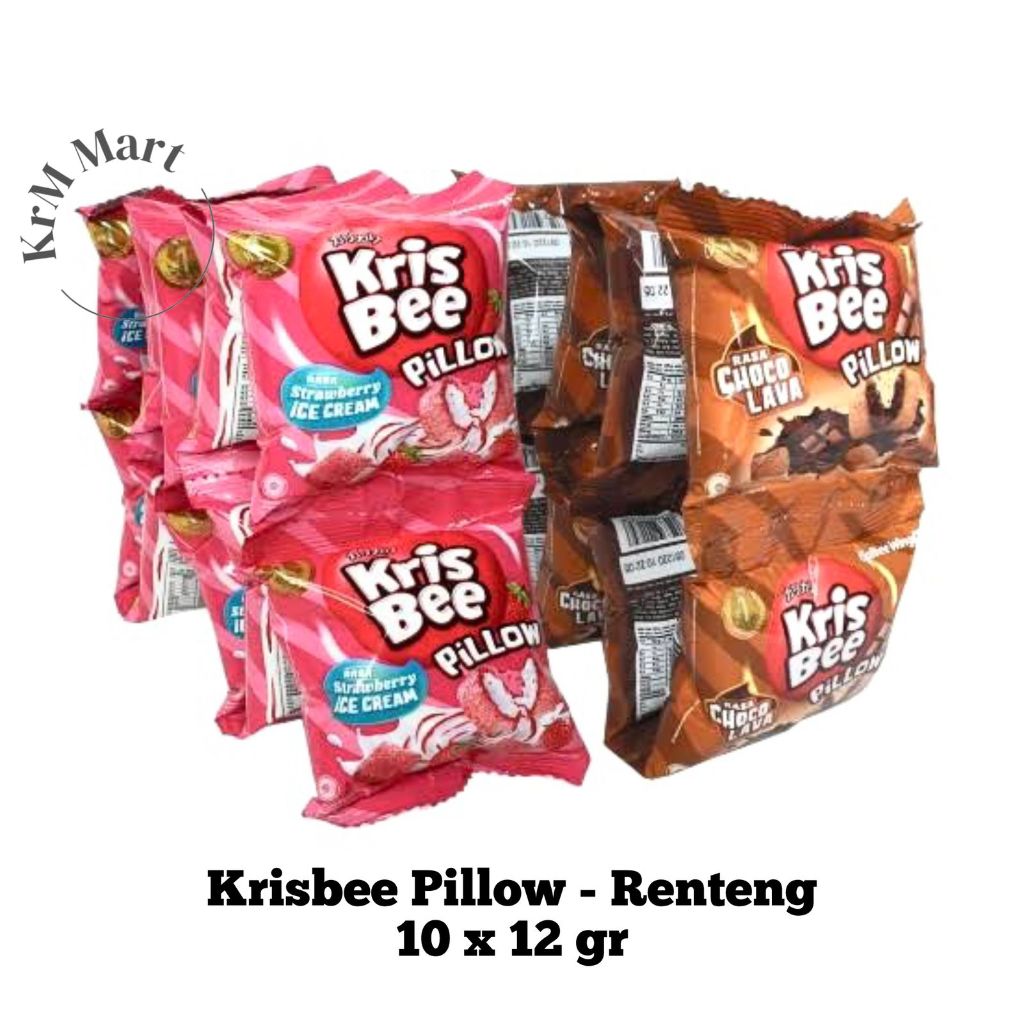 

KrisBee Pillow 1 renteng renceng isi 10 Strawberry ice cream es krim storberi choco lava coklat cokelat