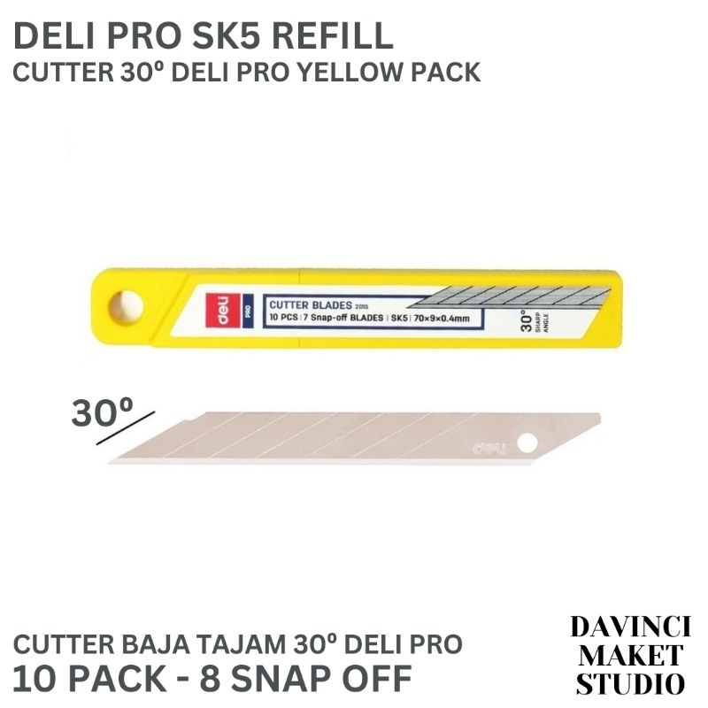 

Isi Pisau Cutter DELI PRO SK5 30 Derajat Kecil - Refill Cutting Pen Blade