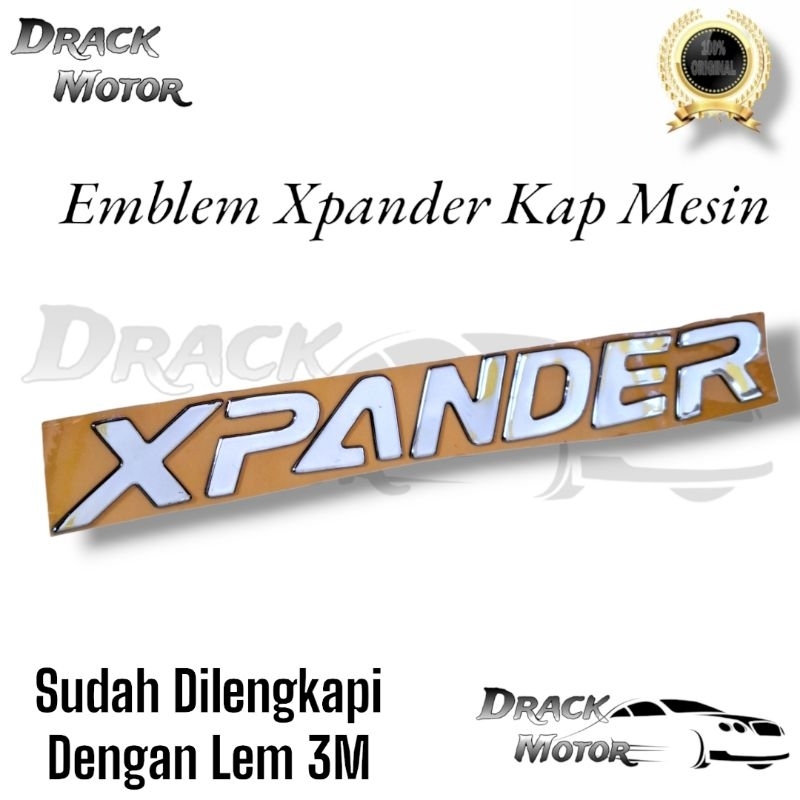 Emblem XPANDER Kap Mesin Bahan ABS Emblem Tulisan XPANDER // Emblem XPANDER Kap Mesin Bahan ABS Embl