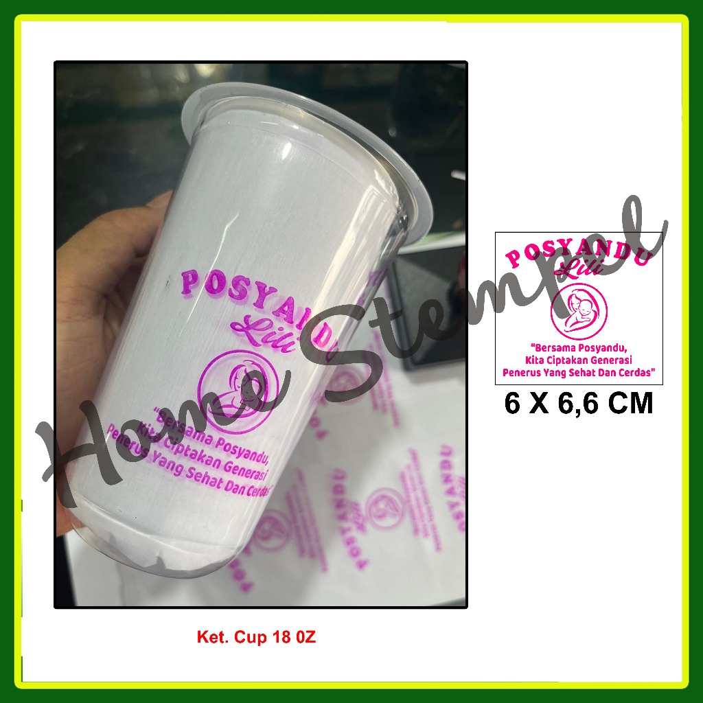 

Adn stempel Gelas Cup / Plastik / Custom-Free Tinta