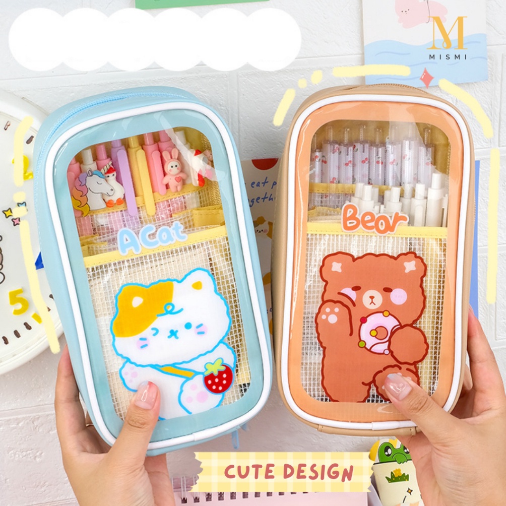 

SPESIAL Mismi Bona Pencil Case Perempuan Tempat Pensil Sekolah Lucu Motif Beruang PC5B