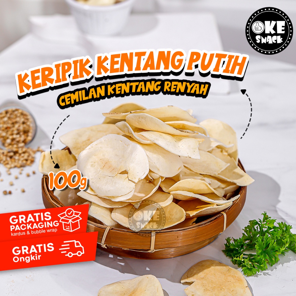 

Terlaris Keripik Kentang Putih Gadung 1g