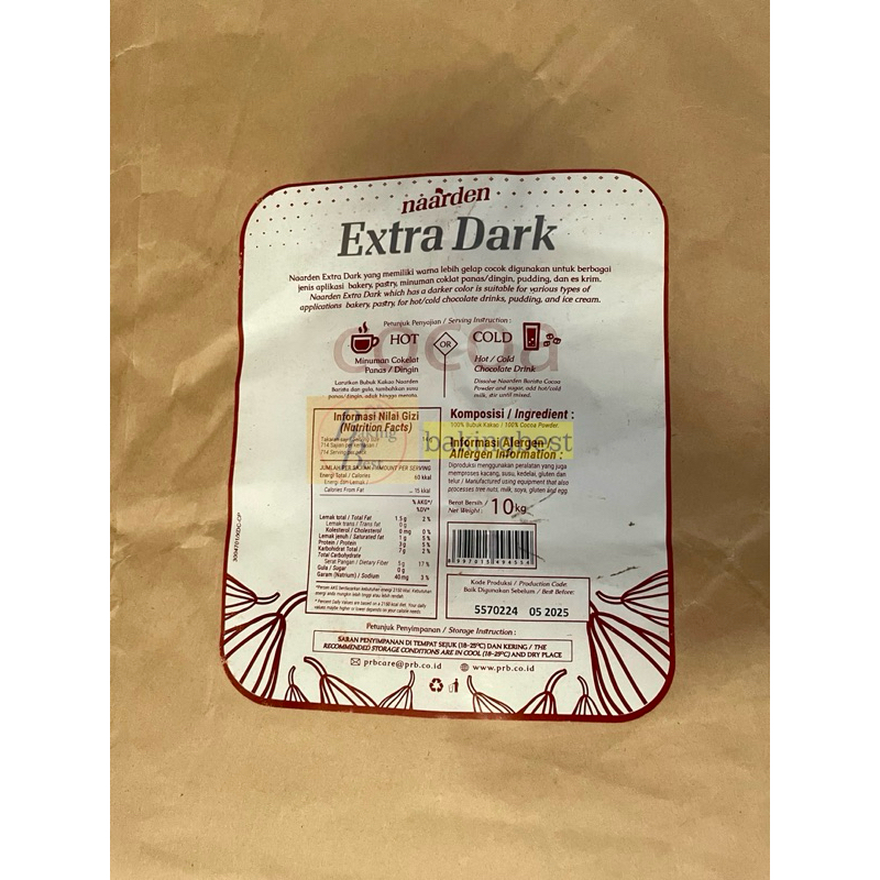 

Coklat Bubuk Naarden Extra Dark . Cocok untuk pembuatan minuman dan kue
