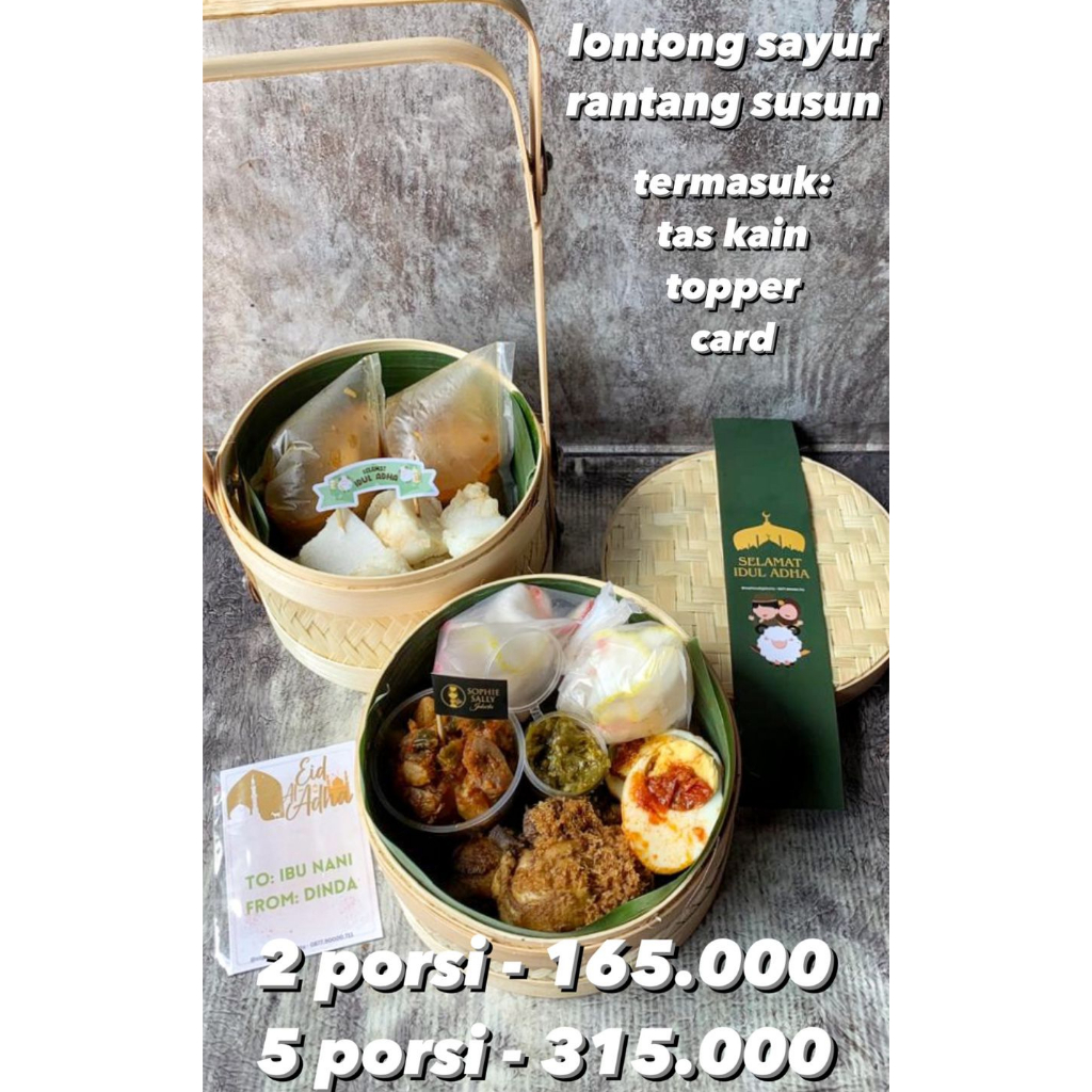 

Hampers Lontong Sayur Rantang Susun - Paket Idul Fitri - Free Topper dan Card - READY