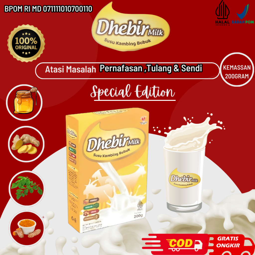 

Susu Kambing Etawa Bubuk Herbal Dhebir Milk - Paket Sehat