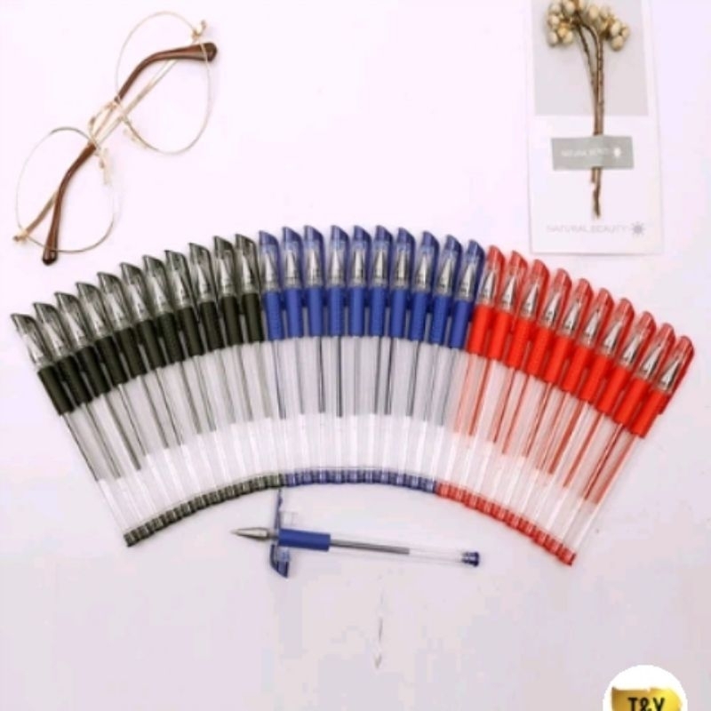 

Pena gel hitam merah biru / Pensil eternal / Pulpen 6 warna