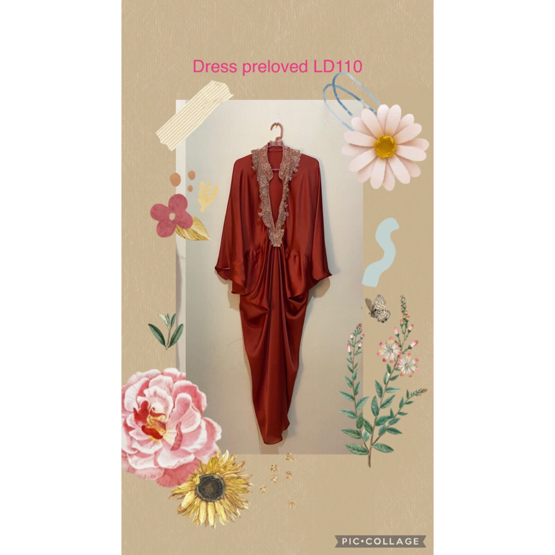 preloved dress panjang kaftan LD110