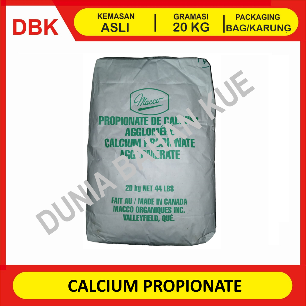 

(KHUSUS INSTANT/GOSEND) CALCIUM PROPIONATE POWDER ex. CANADA - 1 BAG 20 KG / FOOD GRADE