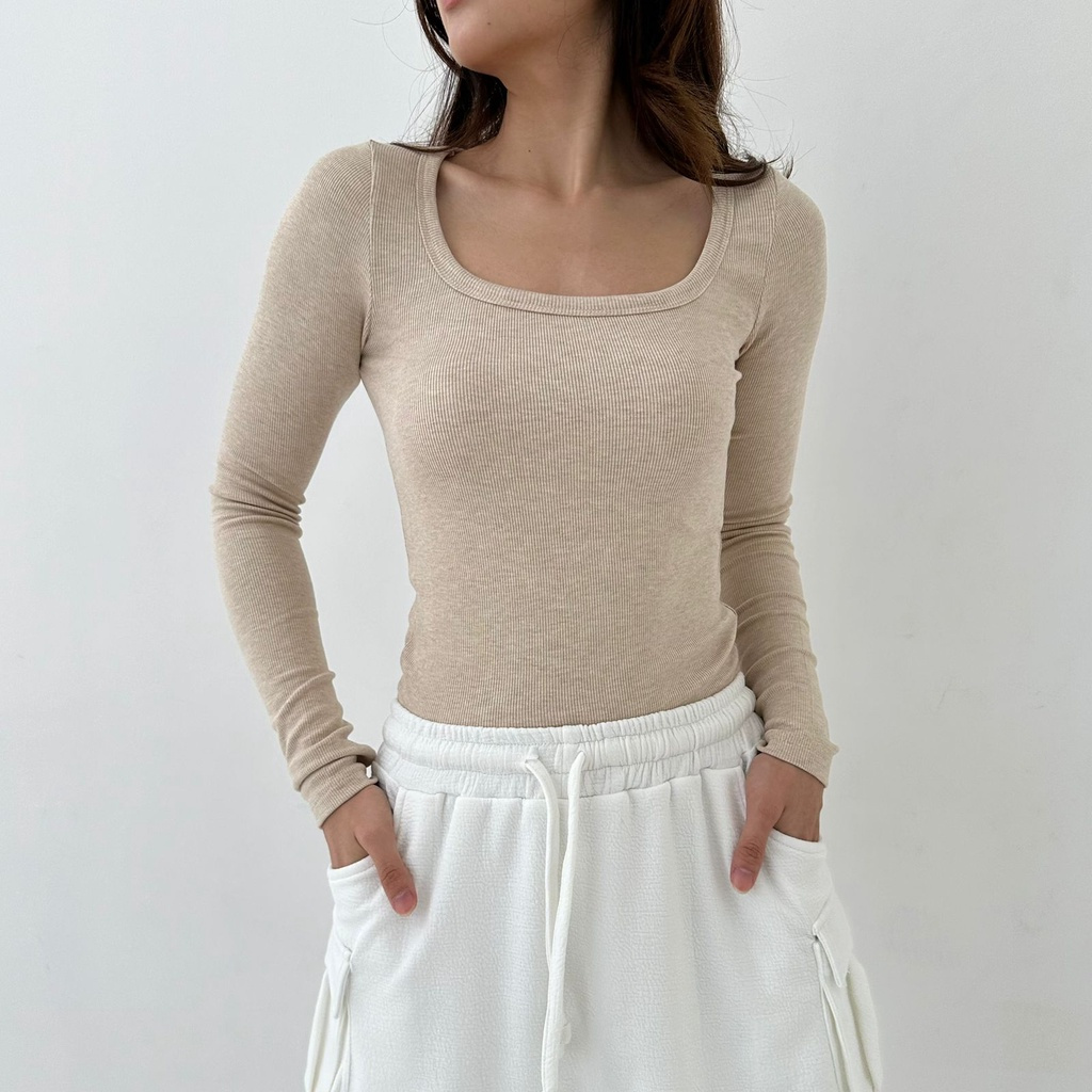 RX FASHION - MARS TOP BLOUSE ATASAN KNIT WANITA KOREAN TOP -PN