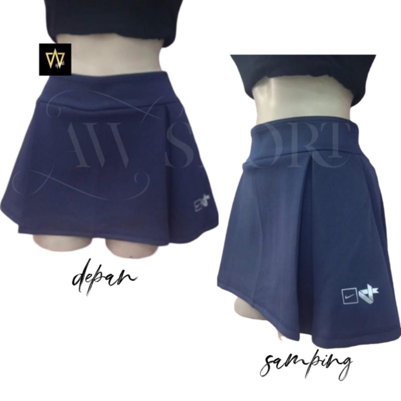 Rok Tenis Olahraga Skirt / Celana Pendek + Rok Plisket