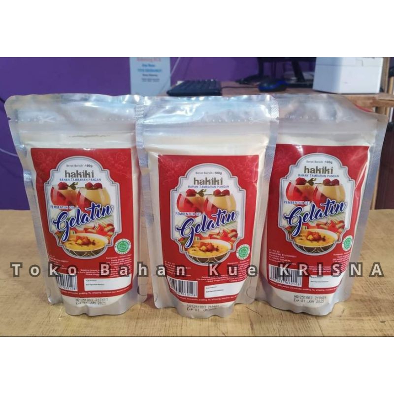 

KRISNA- HAKIKI GELATINE BUBUK "HALAL". 100GRAM