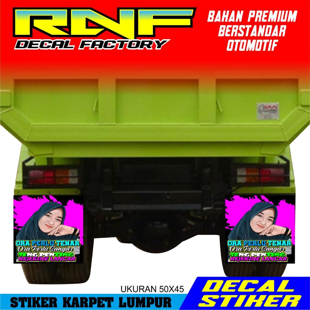 STIKER KARPET LUMPUR,STIKER CUSTOM KARPET LUMPUR