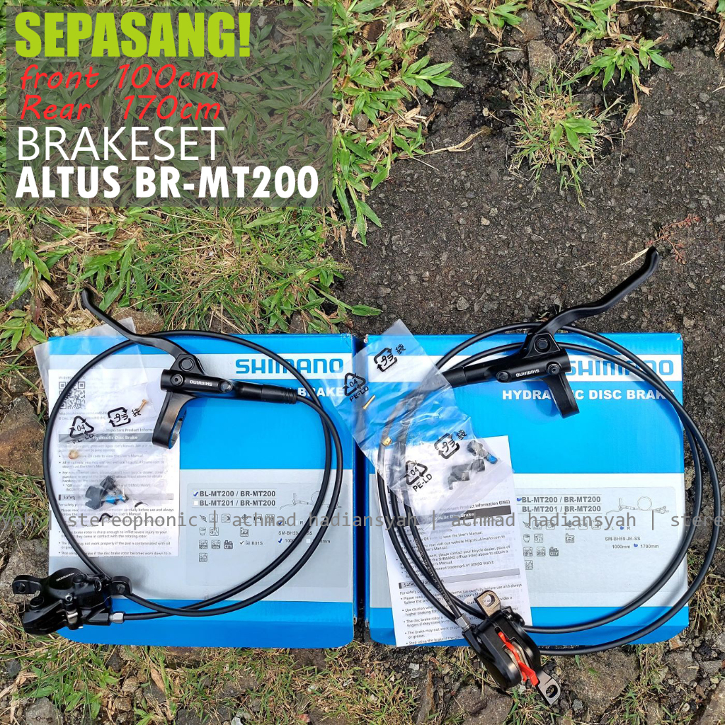 BNIB sepasang KANAN KIRI.. Brakeset SHIMANO MT200 Brakeset Hidrolik Rem Hidrolik MT200 SHIMANO Brake