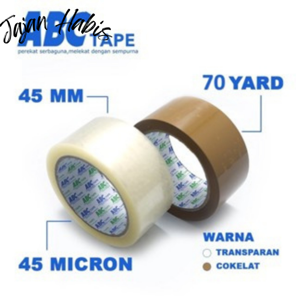 

JABIS Lakban Bening 45MM Merk ABC TAPE Lakban Coklat Murah