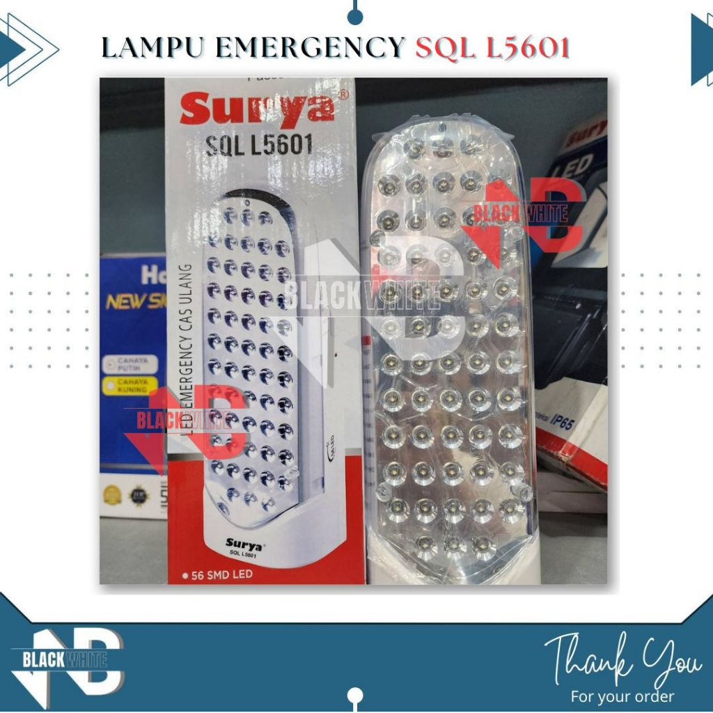 Surya SQL L5601 LED Emergency Cas Ulang / Lampu Emergency Rechargeable SQL L5601
