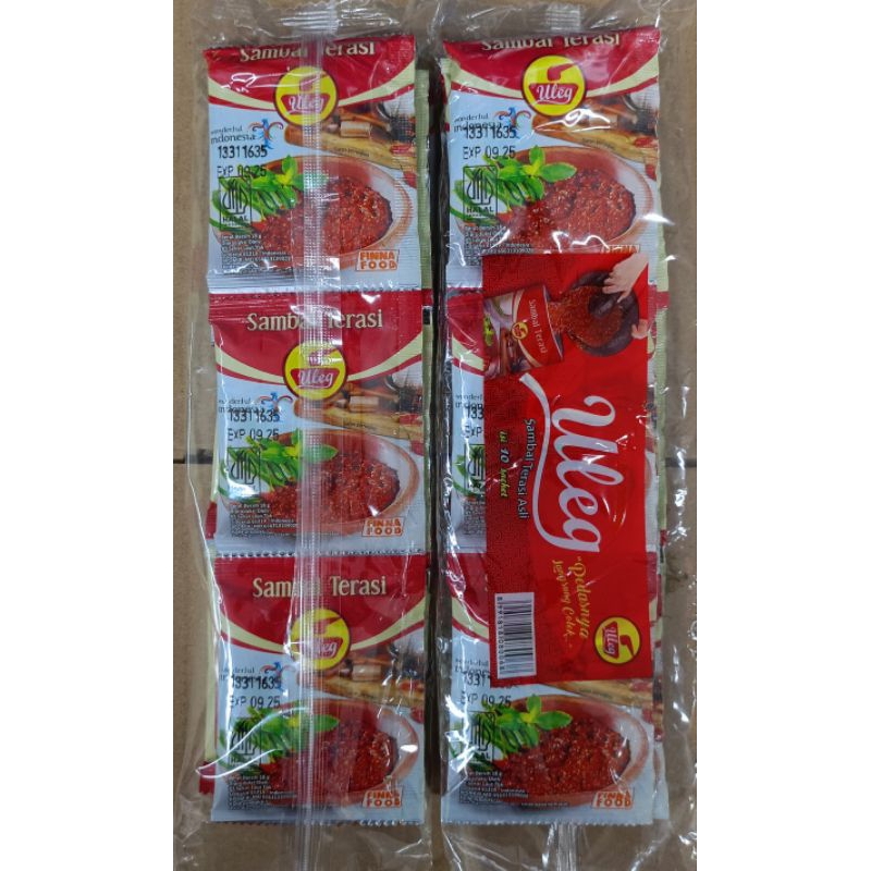 

Uleg sambel terasi isi 10pcsx20gr