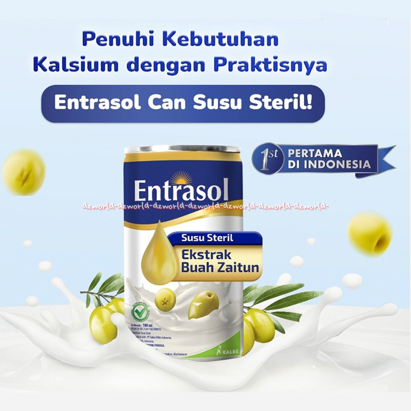 

Entrasol 180ml Susu Steril Ekstrak Buah Zaitun Kalbe Susu Kalsium Siap Minum Segar Cair Entras Sol Can Untuk Tulang