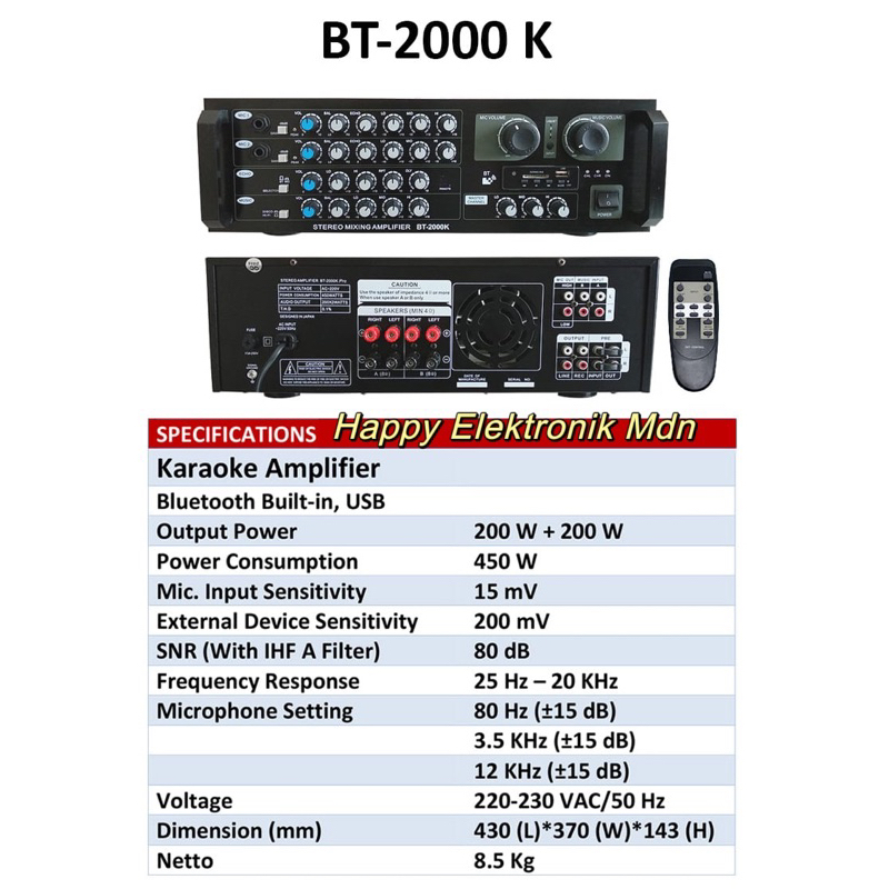 Power Amplifier WISDOM BT-2000K WISDOM AMPLIFIER WISDOM BT 2000K Wisdom BT2000K Ampli Wisdom