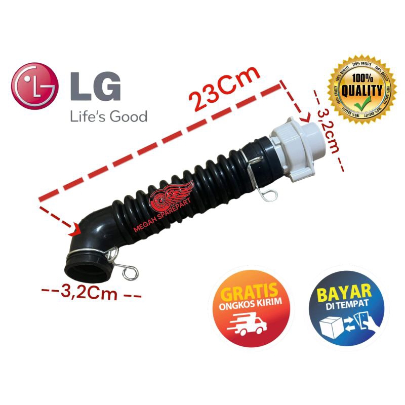 selang karet Drain mesin cuci LG 1 Tabung Turbo Drum